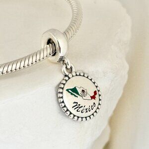 Pandora Mexico Map Dangle S925 Silver Charm